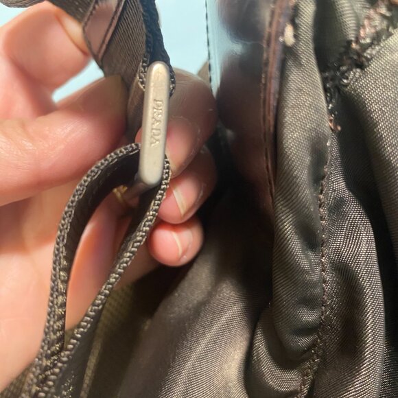 Authentic Preowned Unisex Prada Brown Nylon Messenger Bag - Picture 15 of 16